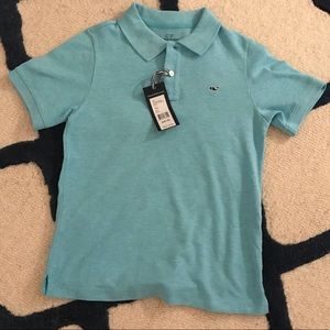 Vineyard Vines SS Heather Classic Pique Polo TURQS